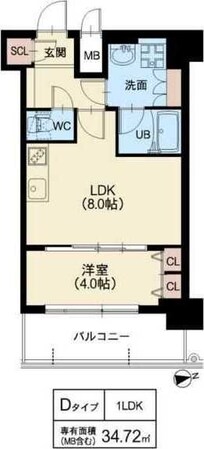 加島駅 徒歩7分 11階の物件間取画像